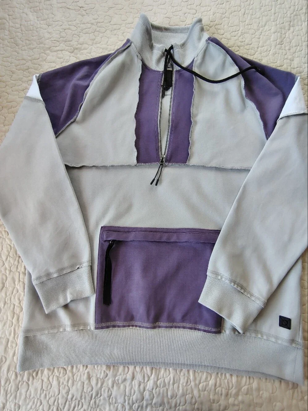 Madison Supply  Colorblock Matching Set- Purple & Gray.  Hoodie 2XL And Pants XL